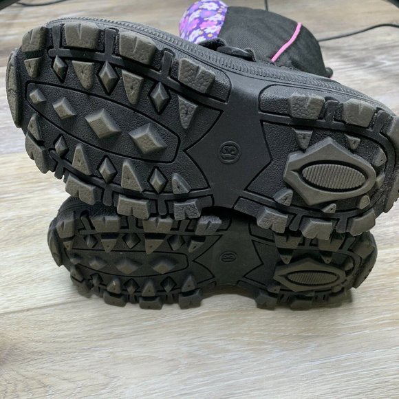 Tundra Girls Purple Black Snow Boots Size 13 Quebe - Picture 6 of 9